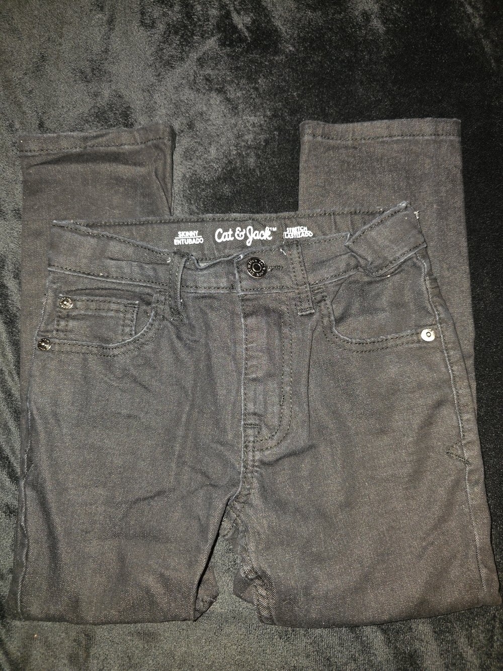 Cat & Jack Charcoal Black Slim Jeans